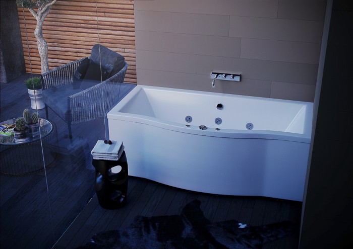 Акриловая ванна 180х90 без гидромассажа, без фронтального экрана Aquatek Гелиос арт. GEL180-0000085