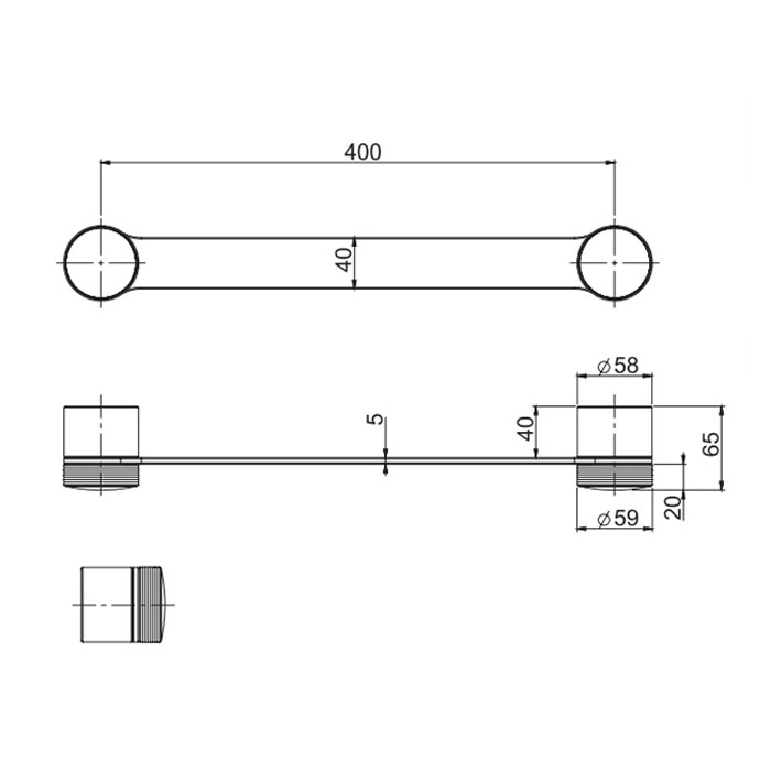 Fima Carlo Frattini Полотенцедержатель 40см, подвесной монтаж, Texture Collection, F6100/40HCR цвет: хром