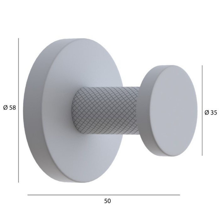 Крючок для полотенец, настенный chrome, Boheme Uno - 10976-CR