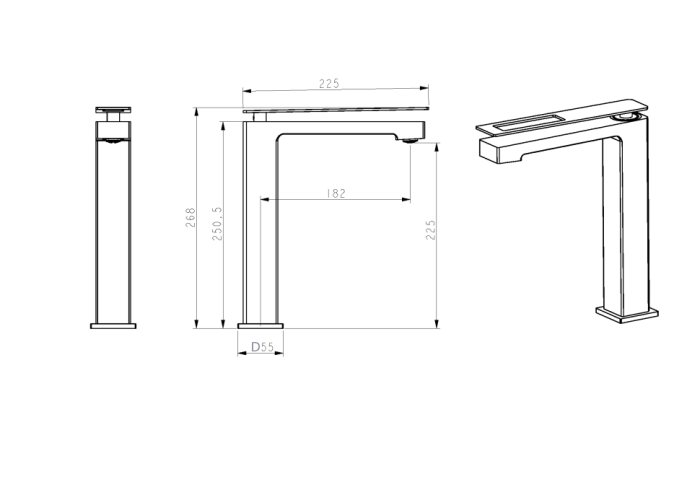 Смеситель для раковины gold, Boheme Q - 142-GG.2