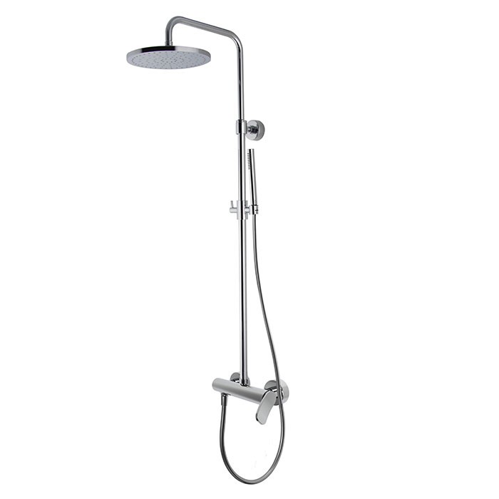 Fima Carlo Frattini Flo' Душевая стойка, верхний душ 25см, смеситель, Flo, F3805/2CR цвет: хром