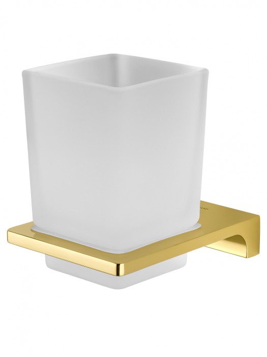 Стакан для зубных щеток с держателем, Wonzon &amp; Woghand Eclipse, WW-9121-LG цвет: золото