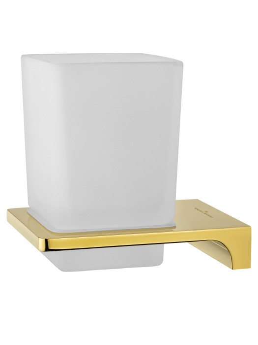 Стакан для зубных щеток с держателем, Wonzon & Woghand Eclipse, WW-9121-LG цвет: золото