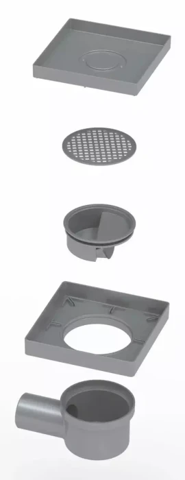 Душевой трап BERGES напольный Trend Keramik 150*150 под керамическую плитку, D50, арт.093002