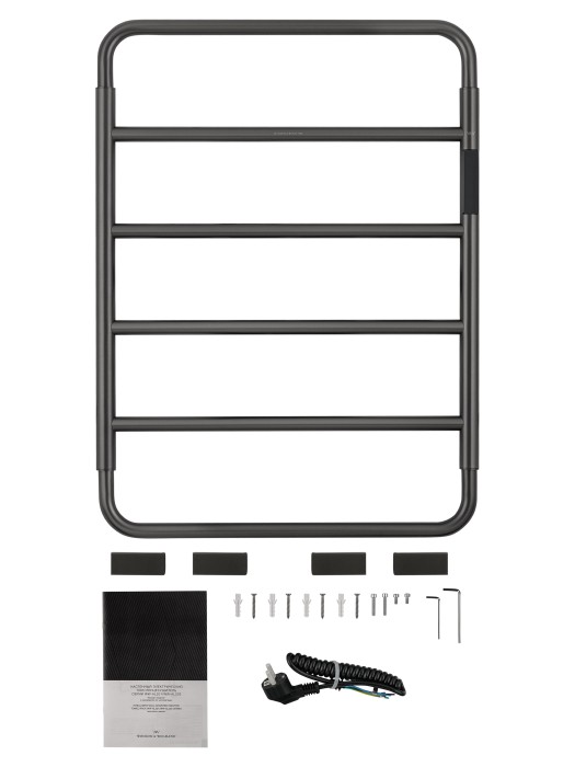 Полотенцесушитель электрический, Wonzon & Woghand Wismar, WW-AL201-GM цвет: графит