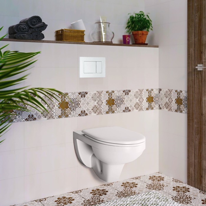 Комплект для монтажа подвесного унитаза Berges GAMMA: инсталляция NOVUM525, кнопка L1, унитаз с сиденьем микролифт, арт. 042425