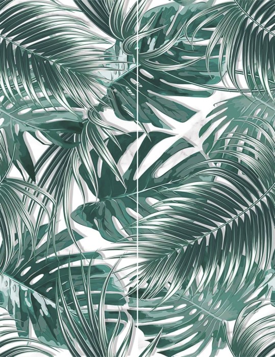 Декоративная плитка кер. Amazonia cgt белый (панно из 2-х плиток) l46х60 GLOBAL TILE Amazonia арт. П219061