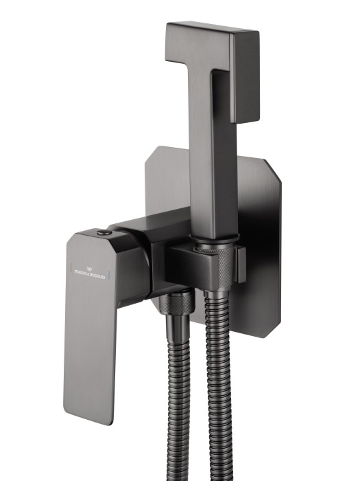 Смеситель с гигиеническим душем встраиваемый, Wonzon & Woghand Diamond, WW-88829011-BGM цвет: графит