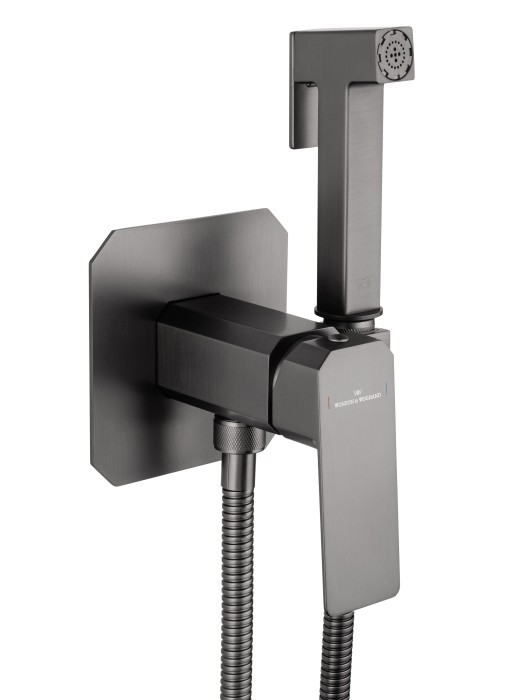 Смеситель с гигиеническим душем встраиваемый, Wonzon & Woghand Diamond, WW-88829011-BGM цвет: графит