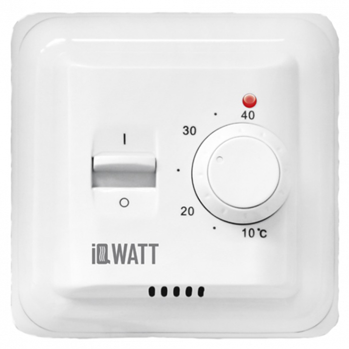 Терморегулятор с ручным управлением IQ THERMOSTAT M, IQWATT white арт. 00401