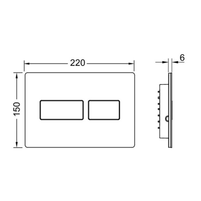 Панель смыва с двойной системой смыва для унитаза, никель, solid TECE арт. 9240437