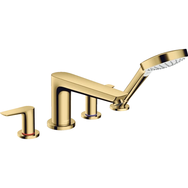 Смеситель для ванны на 4 отверстия, Hansgrohe Talis E, золото арт. 71748990