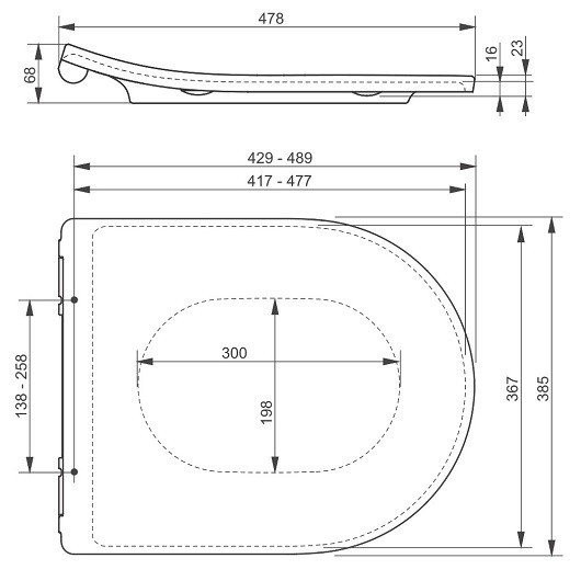 Сиденье с крышкой для унитаза, RP TOTO, TC513Q цвет: белый