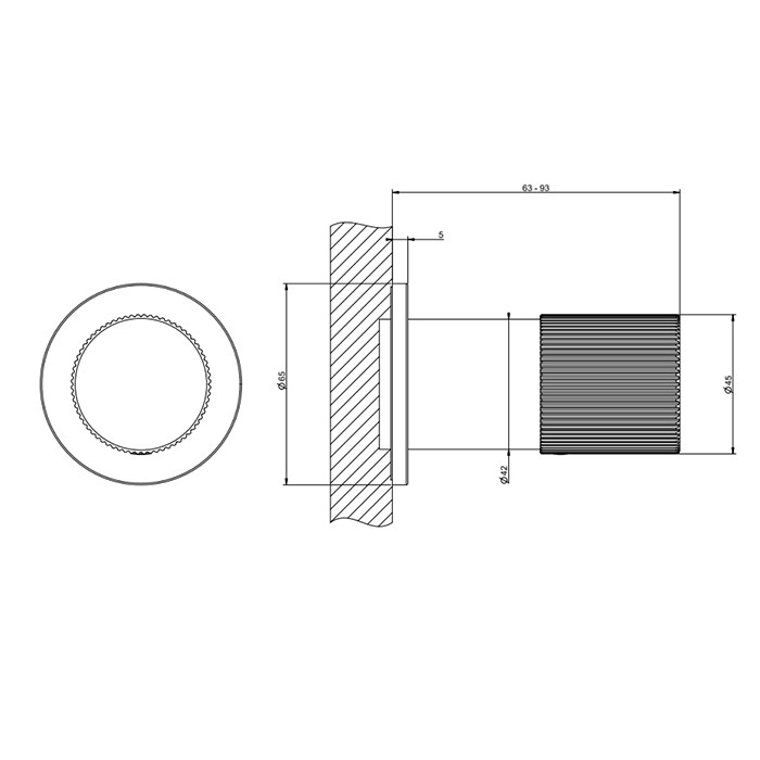 Смеситель для душа, встраиваемый, Gessi Habito Rigato, хром арт. 70599#031