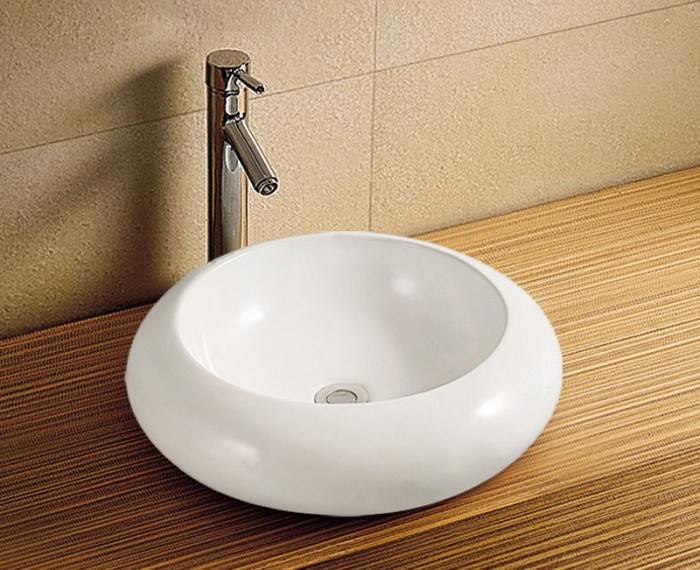 Раковина 490х490х130 накладная, круглая, белая, Azario - AZ-3010