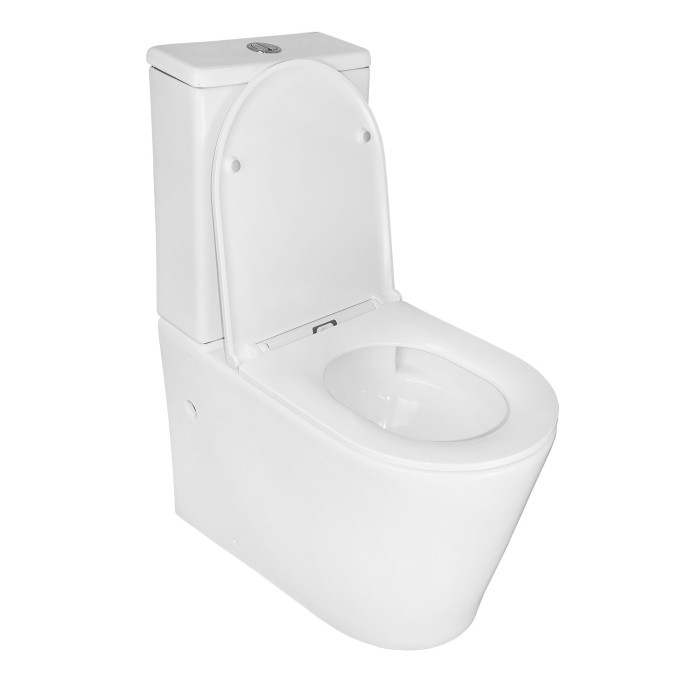 Унитаз-компакт 360х630х820 напольный, безободковый, слив "торнадо", с быстросъемным сиденьем микролифт, Azario Conto арт. AZ-T005BR