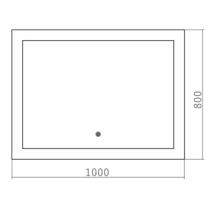 Зеркало Норма-4 1000х800, Azario Magnolia - LED-00002457