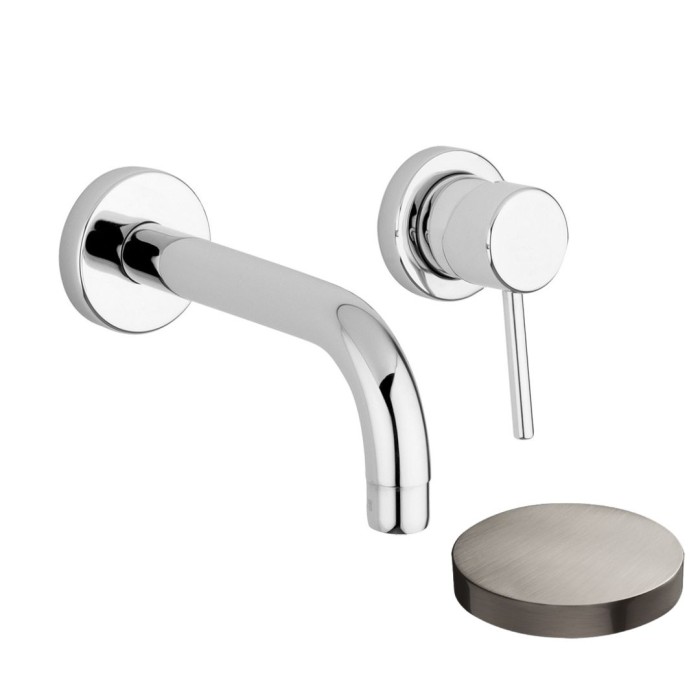 Смеситель для раковины настенного монтажа, без донного клапана, Giulini Futuro, матовый никель арт. 6520-20EPNKO