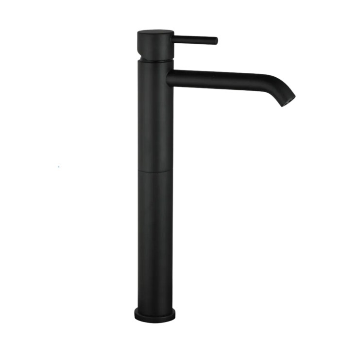 Смеситель для раковины с удлинением, с донным клапаном на 1&quot;1/4, Giulini Futuro, черный матовый арт. 6549ANO