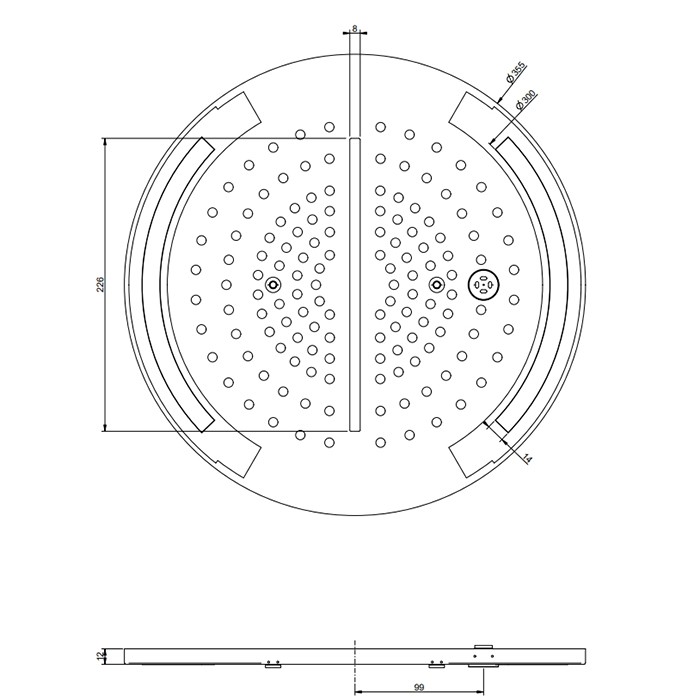 Накладная панель с подсветкой d35см., Gessi Colour, white cn арт. 57878#279