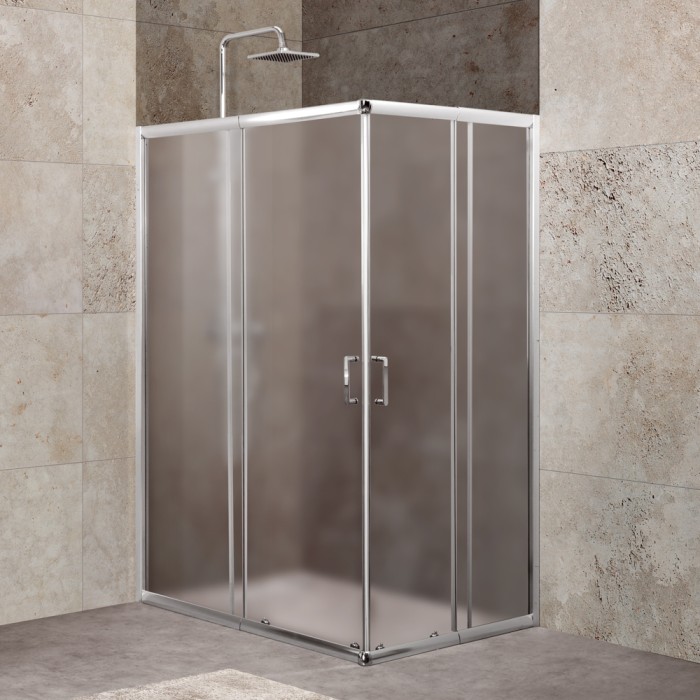 Душевой уголок 100x190 BelBagno, глянцевый хром, Unique арт. UNIQUE-AH-2-100/115-75/90-P-Cr