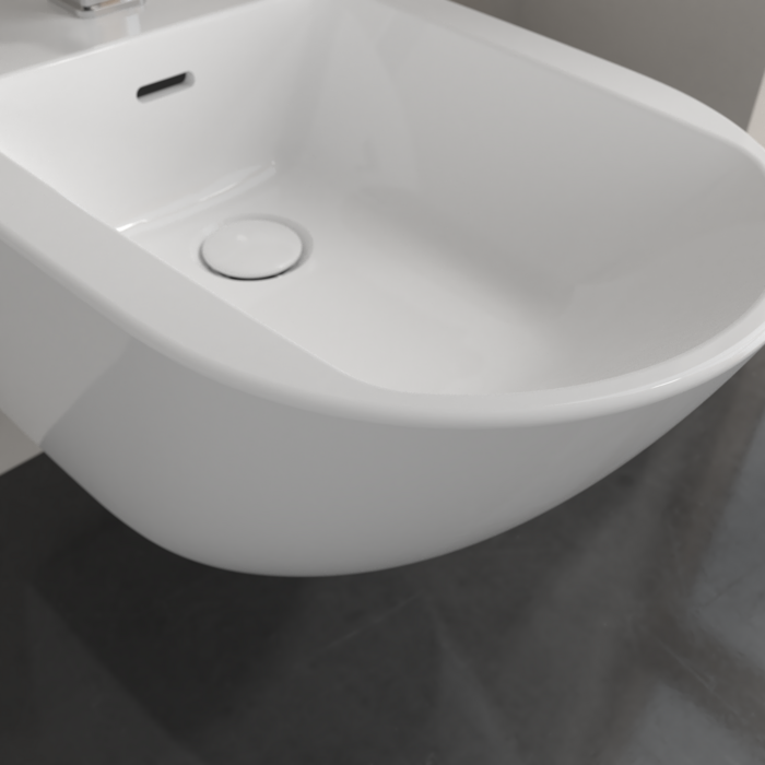 Биде подвесное Villeroy&Boch Subway 3.0 560х375мм CeramicPlus, цвет альпийский белый арт. 447000R1