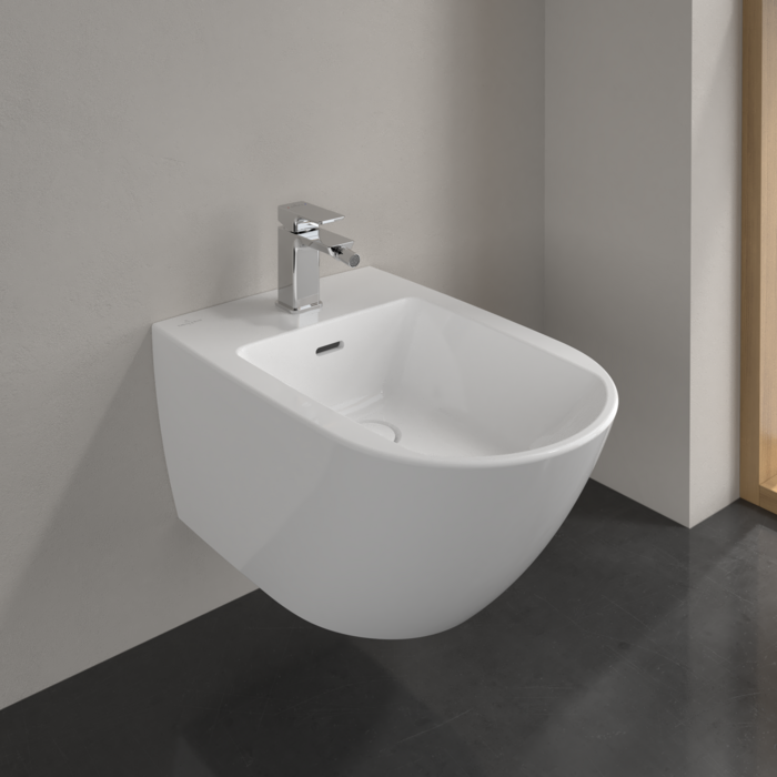 Биде подвесное Villeroy&Boch Subway 3.0 560х375мм CeramicPlus, цвет альпийский белый арт. 447000R1