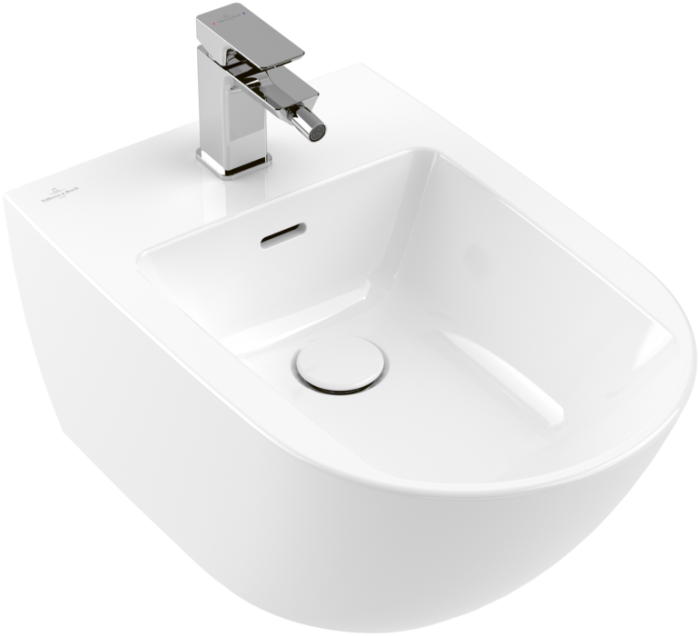 Биде подвесное Villeroy&Boch Subway 3.0 560х375мм CeramicPlus, цвет альпийский белый арт. 447000R1