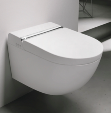 Подвесной унитаз GSI Pura Hygea 590х375 мм с биде, безободковый с сиденьем Soft-Close, цвет белый матовый арт. 741809