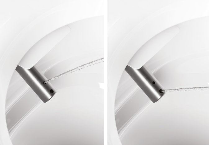 Подвесной унитаз GSI Pura Hygea 590х375 мм с биде, безободковый с сиденьем Soft-Close, цвет белый матовый арт. 741809