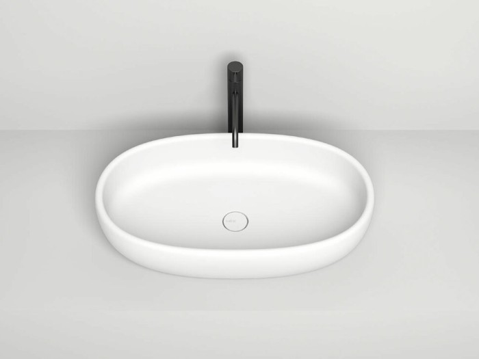 Раковина накладная 69x39,5, матовая, Salini LUCE арт. 110721M