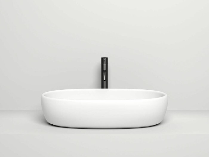 Раковина накладная 69x39,5, матовая, Salini LUCE арт. 110721M