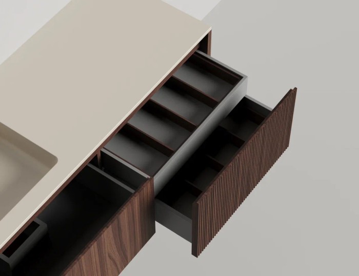 Подвесная тумба domino 1600, шпон, под встраиваемую раковину, Salini арт. 27D216IN