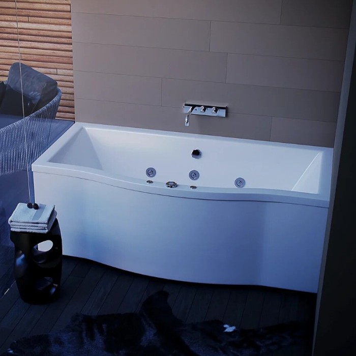 Акриловая ванна без гидромассажа, с фронтальным экраном Aquatek Гелиос арт. GEL180-0000067