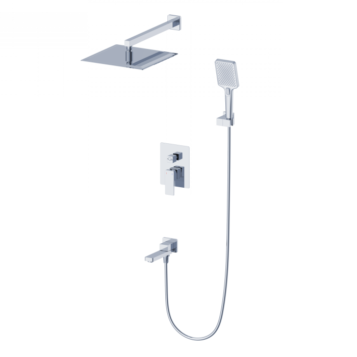 Душевая система встраиваемая, Wonzon &amp; Woghand Cube 2.0, WW-88087068-CR цвет: хром