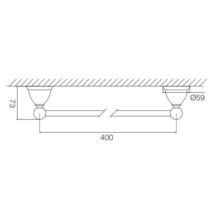 Fima Carlo Frattini Полотенцедержатель 40см, подвесной, Style, F6040/40CR цвет: хром