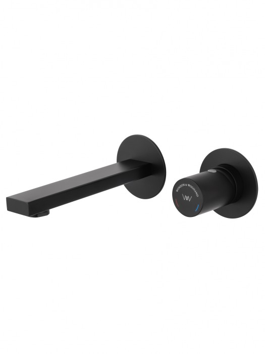 Смеситель для раковины встраиваемый, Wonzon &amp; Woghand, WW-105-MB цвет: черный