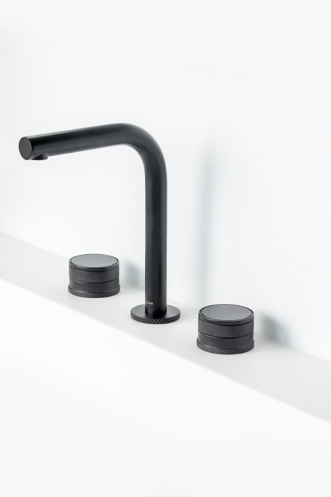 Смеситель на столешницу на 3 отв. Black, Boheme Prestige - 152-B-PR