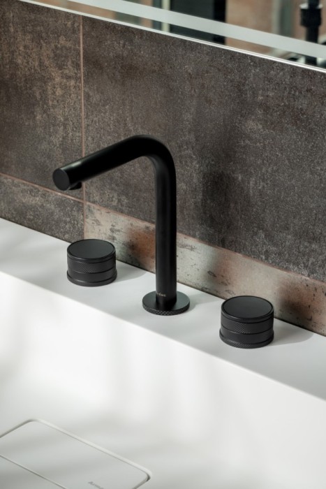 Смеситель на столешницу на 3 отв. Black, Boheme Prestige - 152-B-PR