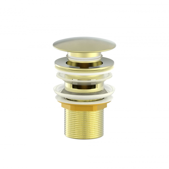 Донный клапан для раковины с переливом 1 1/4, Wonzon &amp; Woghand, WW-88SS01-BG цвет: золото