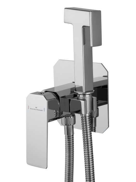 Смеситель с гигиеническим душем встраиваемый, Wonzon & Woghand Diamond, WW-88829011-CR цвет: хром