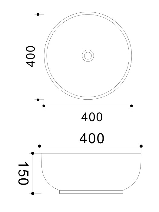 Накладная раковина круглая, Wonzon & Woghand Erie, WW-RN4076-MW цвет: белый
