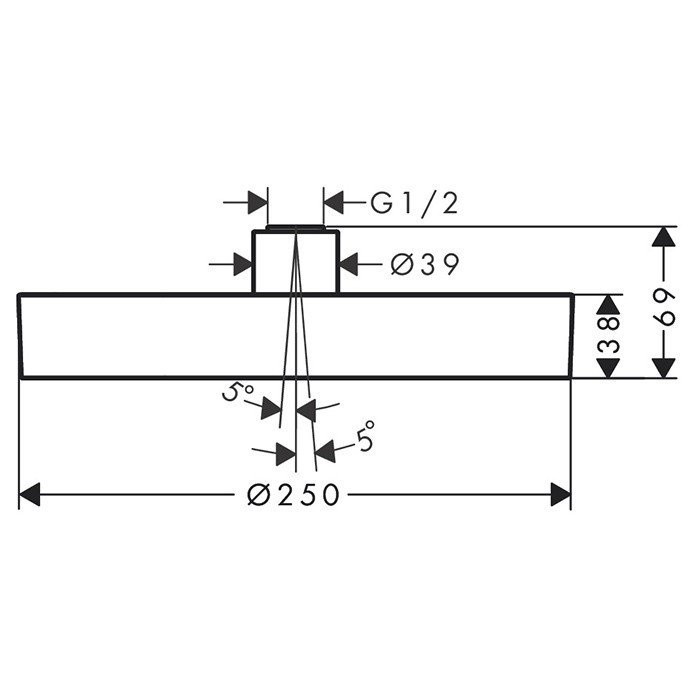 Верхний душ Rainfinity Hansgrohe, хром арт. 26228000