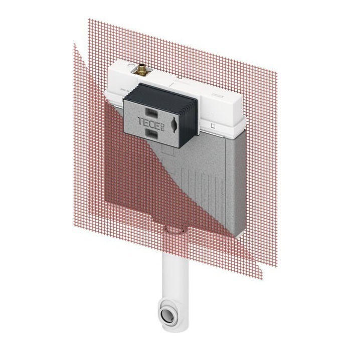 Застенный смывной бачок octa ii, глубина 8см, объем 7 л, box octa ii TECE арт. 9370500