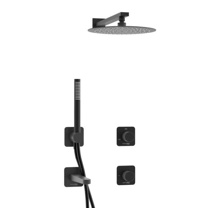 Встраиваемый комплект для ванны с верхней душевой насадкой, лейкой Fulda 5200 WasserKRAFT арт. A5251.300.301.219.258.302.242.217