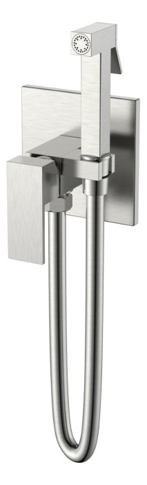 Гигиенический душ со смесителем, Brushed Nickel, Qubic Boheme 477-NB