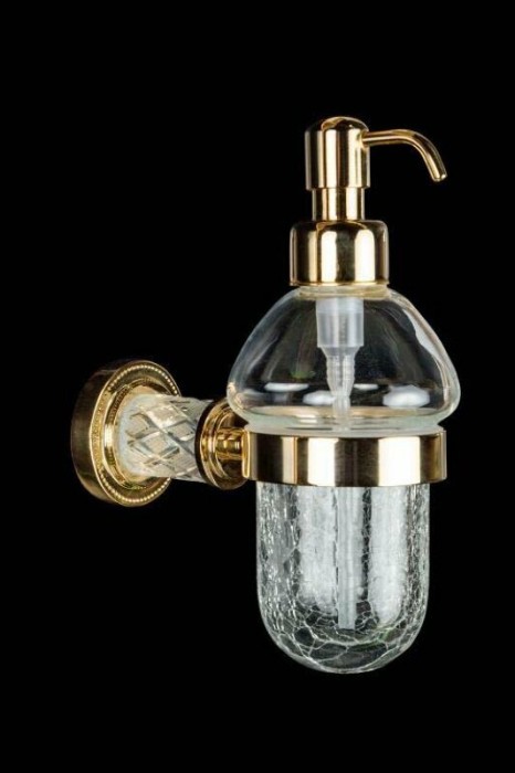 Дозатор для жидкого мыла, Murano cristal, Boheme 10912-CRST-G