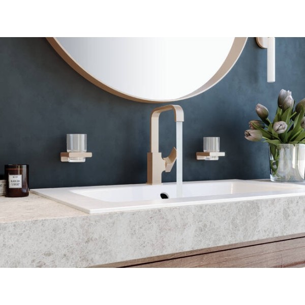 Смеситель для раковины поворотным изливом, Hansgrohe Metropol, бронза арт. 32511140