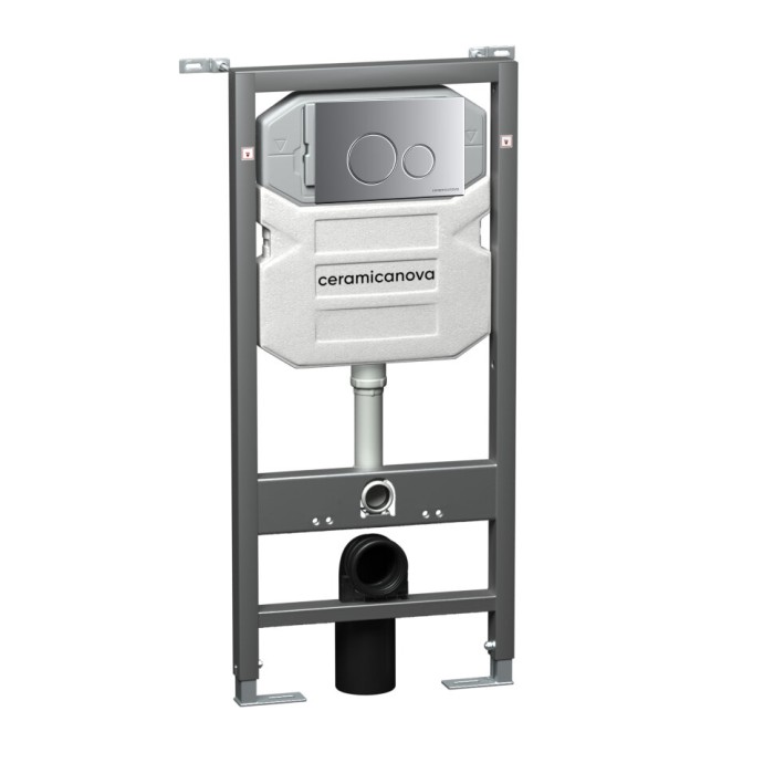 Инсталляция с кнопкой Ceramicanova Envision/ round, черный арт. CN1001M