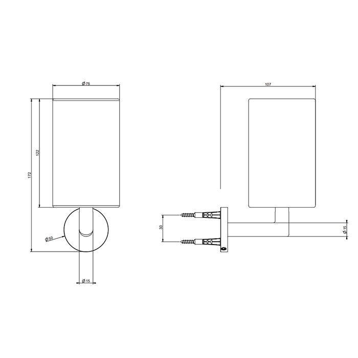Стакан для зубных щеток настенный белый, Gessi Tondo, black xl арт. 63607#299